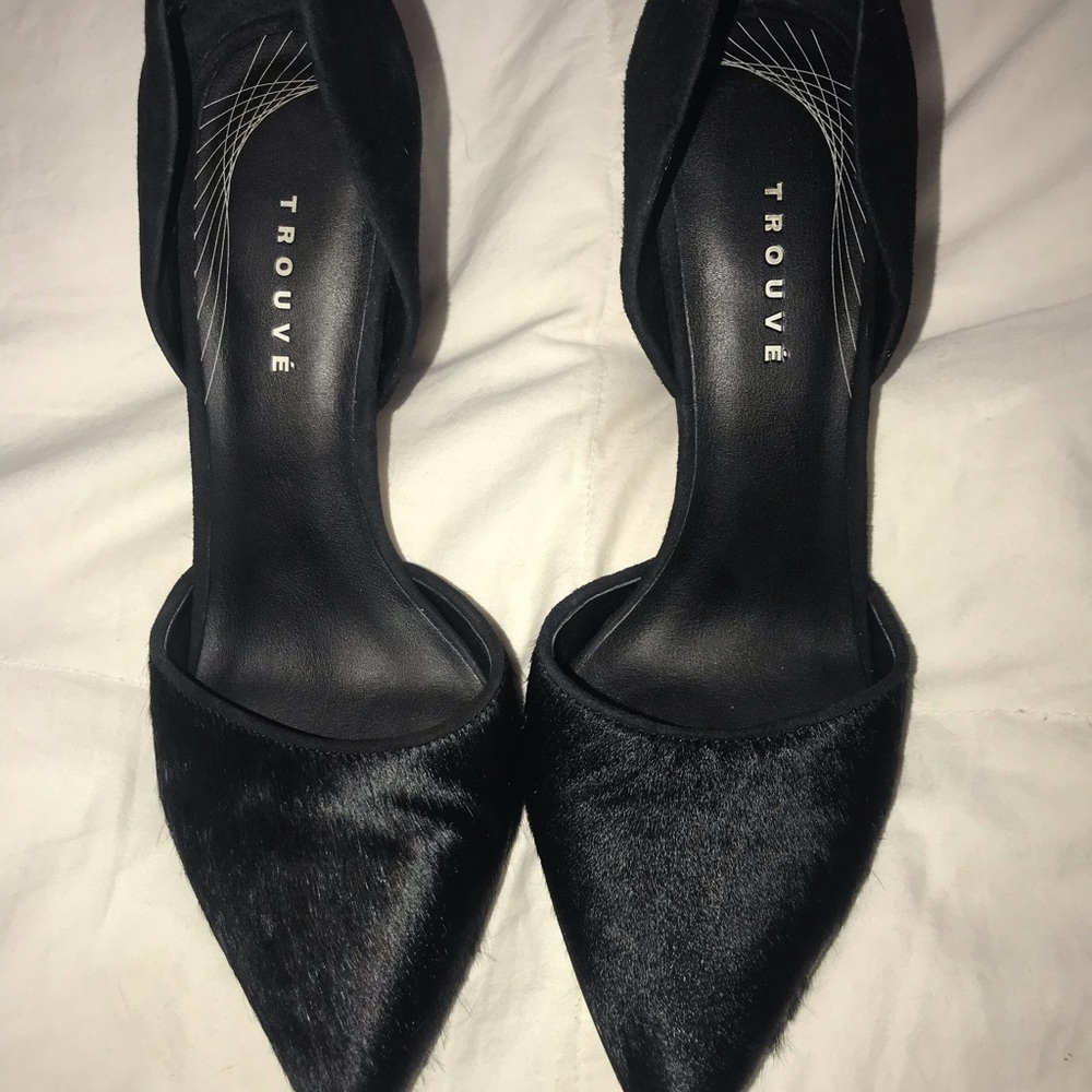 Trouve Devina CalfHair Suede Pumps 8